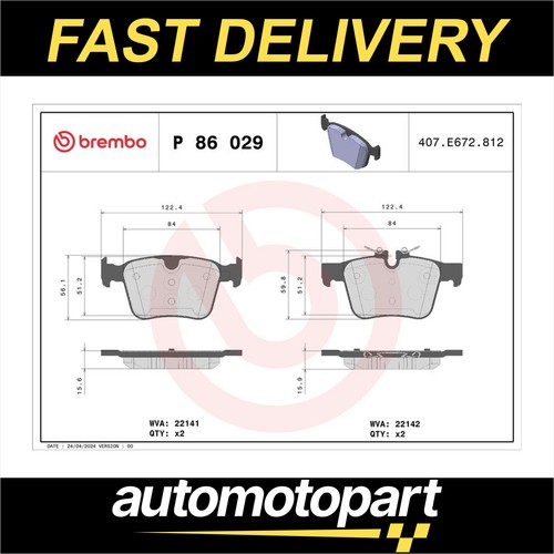 Brembo brake pads set rear - brembo,