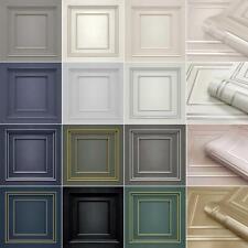 Belgravia Amara Wood Panel Wallpaper Luxury 3D Effect Textured Shiny Vinyl