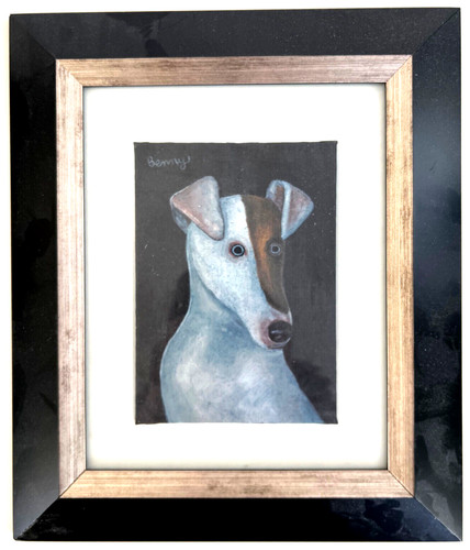 Whippet dog original - original, 5x7"