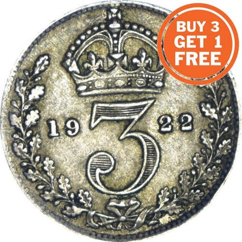 Silver threepence george - silver,
