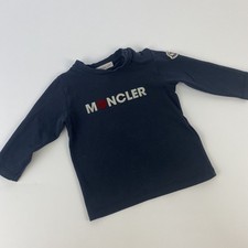 Moncler Baby Boys Long Sleeve T Shirt - Navy - Age 6-9 Months