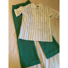 Vintage Girl Scouts Uniform Set Green Pants & Top Size 14 Kids