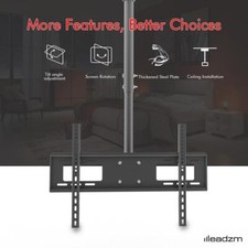 LCD LED TV Monitor Ceiling Roof Bracket Hanging Mount Tilt 360° Swivel 32-70" TV