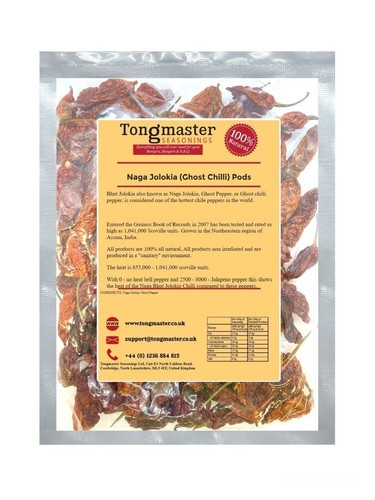 Whole dried naga bhut jolokia - naga,