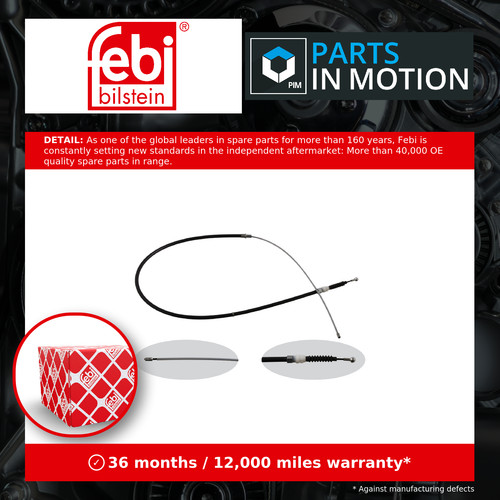 Handbrake cable rear 36349 - cable,