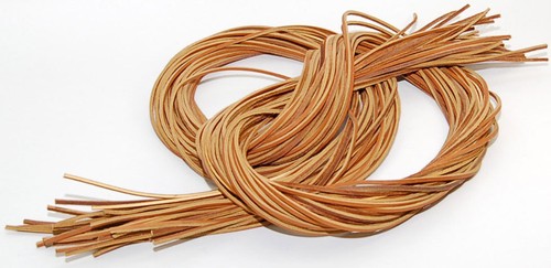 Pair leather shoelaces - 72",