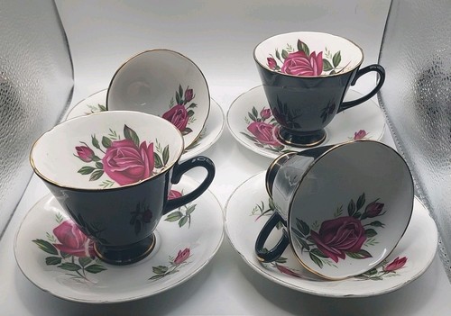 Vintage set tea cups - tea, milk