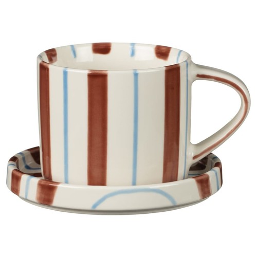 Home striped mug - home,