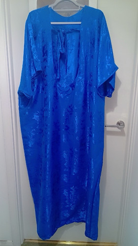 Women blue floral satin - blue,