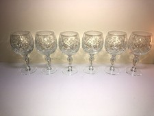 6 X Stuart Crystal Cut Glass