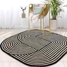 New Modern Hand Tufted Round Shape Area Rug 100% New Zealand Carpet for Bedroom