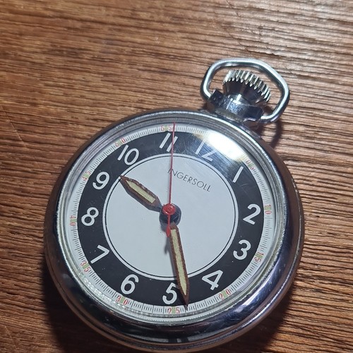 Vintage metal ingersoll pocket - metal,