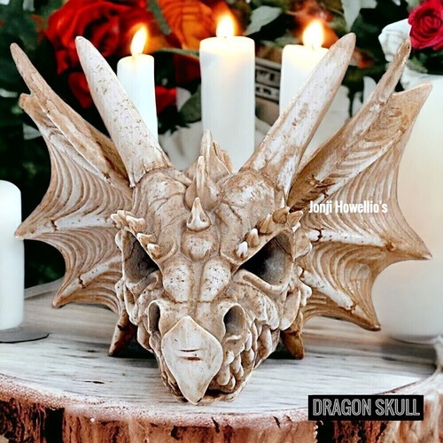 Dragon skull ornament horned - dragon,