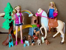 Barbie Horse Rider + Wilderness Explorer Woodland Animals Playsets