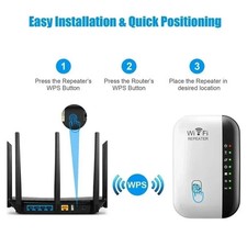 WiFi Signal Extender Range Repeater Booster Internet Amplifier 300Mbps - UK Plug