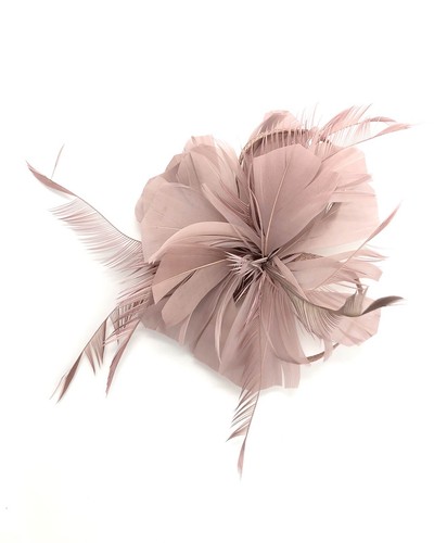 Dusky pink feather - feather, fascinator