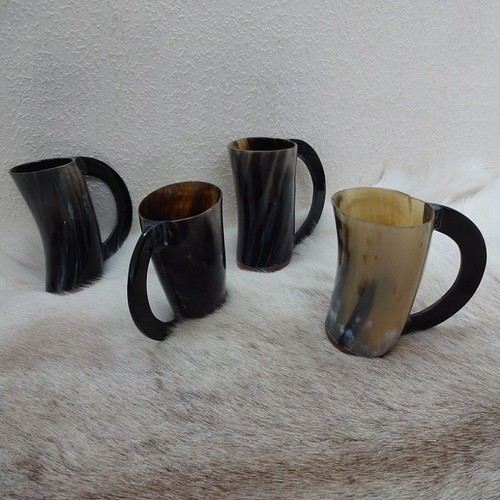 Viking cow horn beer mugs - 6, x