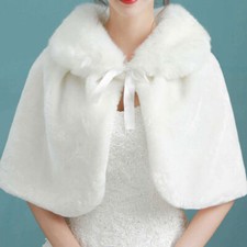 Women Faux Fur Shawl Party