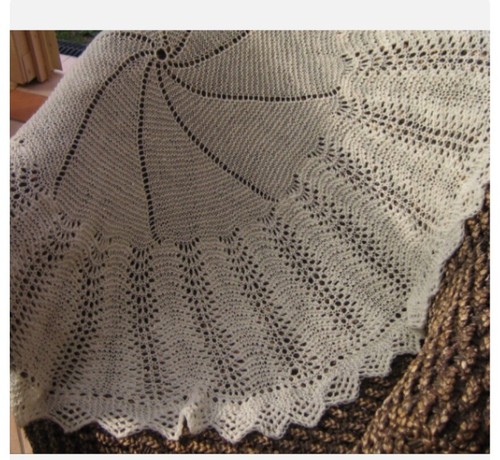 Circular baby shawl knitting - shawl,