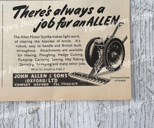 Motor Scythe John Allen & Sons Cowley Oxford vintage 1954 small print advert