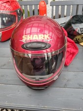 Shark Red Motorcycle Helmet-