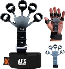 Gorilla Gripper Grip Strengthener- [NEW ADDED FEATURE] Stainless Steel Clip, 2 