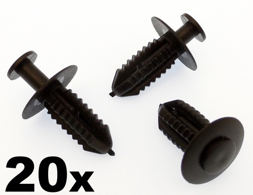 20x plastic push fit rivets - 20x, rivets-