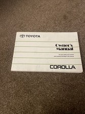 Toyota Corolla E11 G6R G6 SR 1999 Owners Manual