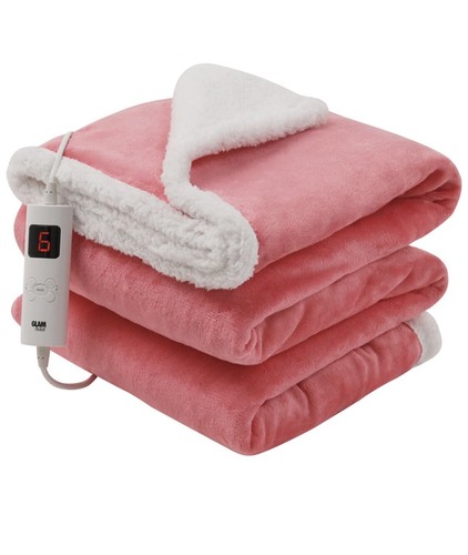 Electric heated throw over - throw,