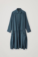 COS Womens Blue Tiered Relaxed