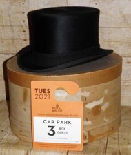 Vintage Boxed Black Fur Felt