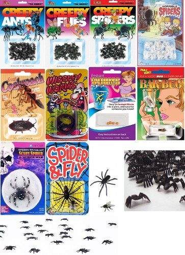 Realistic spiders worms flies - realistic,