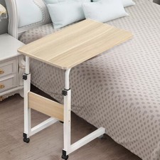 Portable Adjustable Mobile Over Bed Table Hospital Overbed Aid Chair Laptop Tray