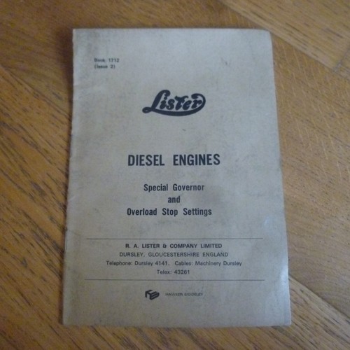 Lister diesel engines - engines, special