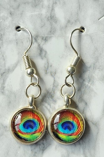 Handmade peacock feathers eye - peacock,