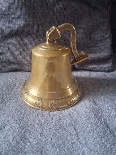 Large vintage solid brass ship - solid,