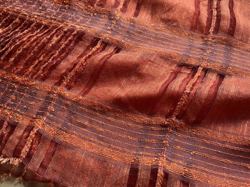 Orange textured plaid - orange,