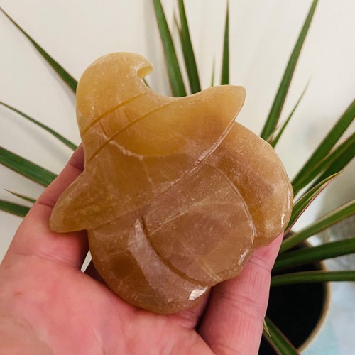 Orange calcite pumpkin - calcite,