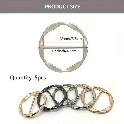 5pcs metal scarf ring clips - scarf,