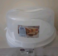 Plastic Cake Box Round Cake Storage Carrier Container Clear Lockable Lid Cover