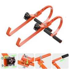 2pcs Ladder Roof Hook with Wheel Steel Ladder Stabilizer Holder