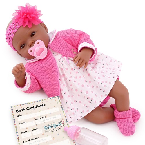 Black baby doll realistic - baby, 20"