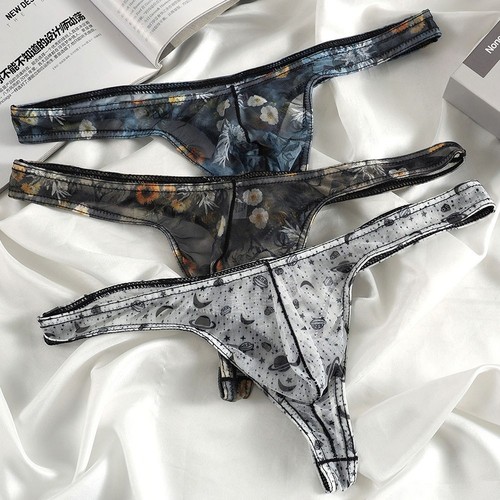 Men printed string thong - g,