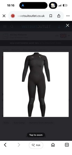 Xcel comp 2mm chest zip - x2,