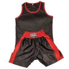 Kids boxing shorts and vest set made of polyester satin age 6