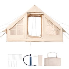 Inflatable Tent for Camping 3-5 Person Glamping Tent with Pump Easy Set up
