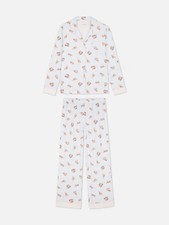 Cosy Printed Boyfriend Pyjamas set cat new with tag Primark 