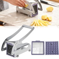 Potato Chipper Chip Chopper Cutter Slicer Maker & 2 Steel Edges 🍟 French Fries