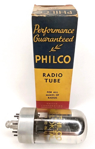Antique 1940s radio tube with - antique,