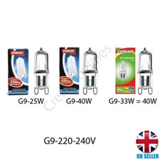 G9 Halogen Bulbs Capsule Lamps Light 25W 33W 40W Warm White 240v Eveready UK